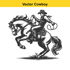  A Cowboy baking horse.