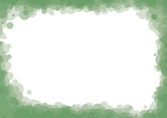 Green frame with bubbles