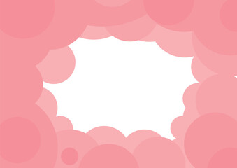 Rose frame with bubbles