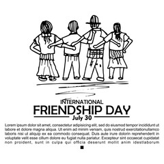 International Friendship day, poster vector
