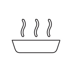 hot bowl line icon
