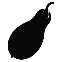Eggplant Vegetable Silhouette Vector, Organic Food Icon for Vegan Recipes, Restaurant Menus, Culinary Projects, Gardening, Healthy Eating, and Cooking Illustrations
