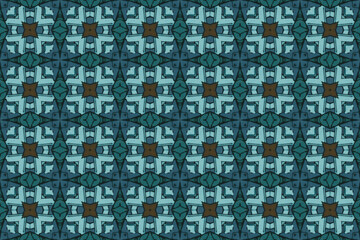 Seamless Interior Decoration Background Design Graphic Symmetric Wallpaper Cloth Texture Perspective Tile Luxury Fabric Template Textile Art Fashion Visual Geometric Digital Endless Shape Pattern.