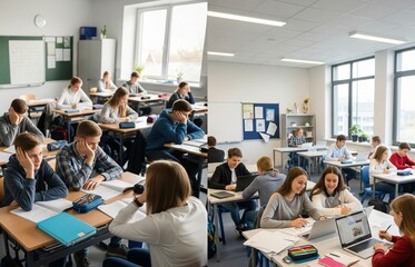 World Population Day visual metaphor featuring overcrowding on one side and ideal urban planning on the other, showing impact of population distribution