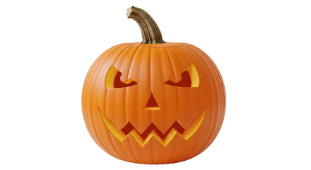 Isolated Carved Pumpkin Jack-o'-Lantern