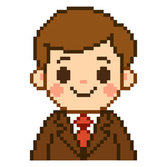 Flat Design Pixel Art Lawyer Illustration