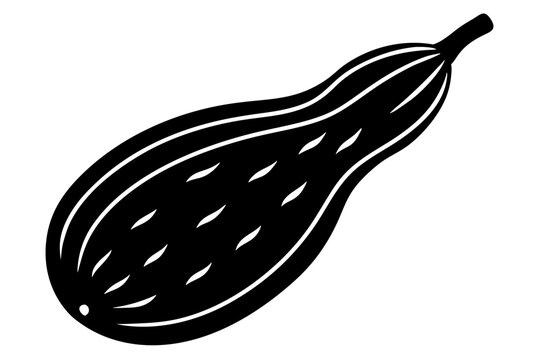 black zucchini outline, simple, isolated clip art preview