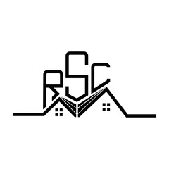RSL Real State logo design, RSL simple and modern logo. RSL luxurious alphabet design