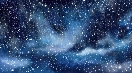 Obraz premium Night Sky: Falling Snowflakes