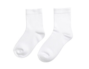 A pair of plain white ankle socks with a ribbed cuff and smooth toe area, designed for comfort and everyday wear.