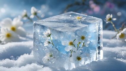 Eternal Bloom – The Garden Preserved in Winter's Embrace