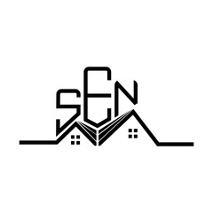 SEN Real State logo design, SEN simple and modern logo. SEN luxurious alphabet design © MdAminul