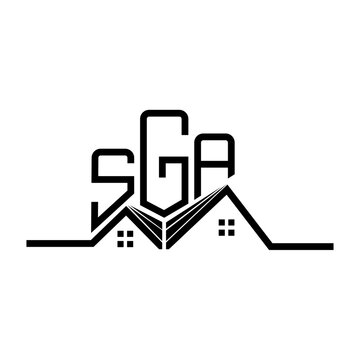 SGA Real State logo design, SGA simple and modern logo. SGA luxurious alphabet design