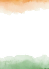 Obraz premium Abstract Watercolor Splashes: Elegant watercolor splashes in shades of orange and green independence, day, 15th, august, 26th, jan, republic,