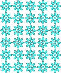 Islamic and decorative art pattern in blue color