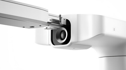 Close-up of a Robotic Arm with Integrated Camera