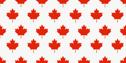Vector illustration Canada maple leaves seamless Trellis. Perfect Canada Day Wrapping paper template design. Maple leaves endles vector backdrop. EPS 10