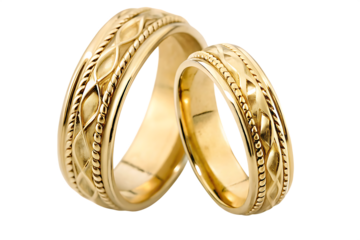 a collection of wedding rings for both men and women  isolated on white background PNG ,ai generated
