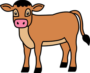 isolate cow icon vector