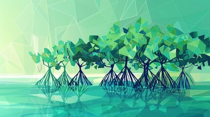 International Day for the Conservation of the Mangrove Ecosystem, illustration