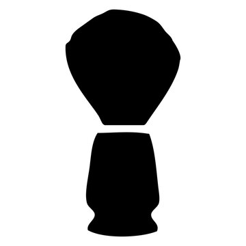Icono silueta pincel de afeitado