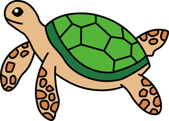 isolate sea turtle icon vector