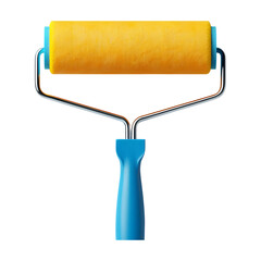 Paint roller tool - painting supplies and equipment on transparent background