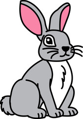 isolate rabbit icon vector