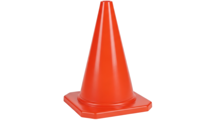 Isolated Orange Traffic Cone