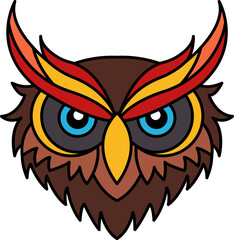 isolate owl icon vector