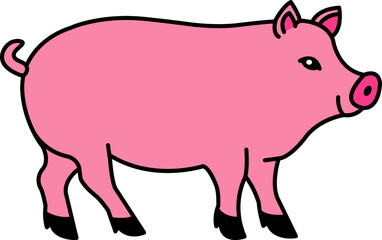 isolate pig icon vector