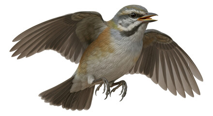 Isolated Bird in Flight