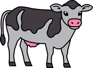 isolate cow icon vector