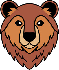 isolate bear icon vector