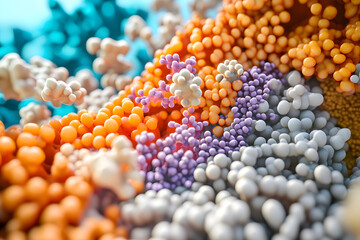 Colorful Molecular Structure in Abstract Organic Form