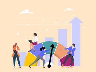 Team collaboration for measuring success, evaluation, analysis or comparison concepts.