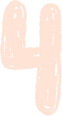 Four Digit Chalk Board Alphabet