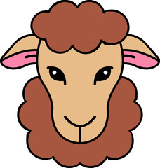 isolate sheep icon vector
