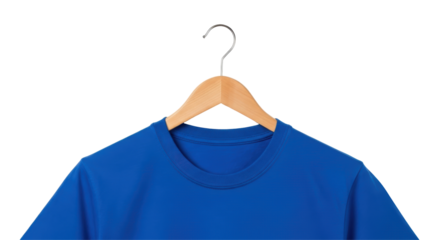 Isolated Blue T-Shirt on Hanger