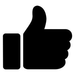 Icono silueta de mano con pulgar arriba