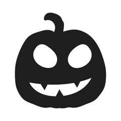 Smiling Fanged Pumpkin Illustration for Halloween