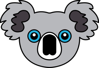 isolate koala icon vector