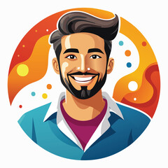 circular logo for an art therapist that works 