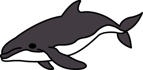 isolate whale icon vector