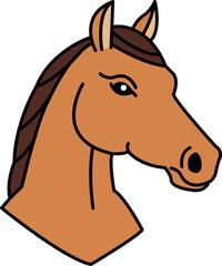 isolate horse icon vector
