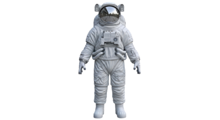 Isolated Astronaut Standing