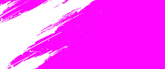 Vector abstract pink brush stroke grunge background with banner