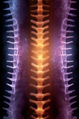 Fascinating spinal patterns against a vibrant and lively background for creative design