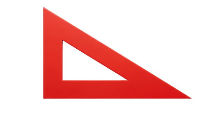 Isolated Red Triangle Ruler