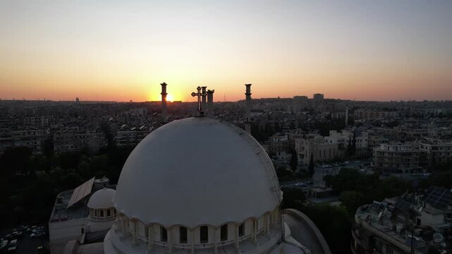 A church next to a mosque, peaceful coexistence in Syria. Suicide bombing at the Greek Orthodox Church of the Prophet Elias in Damascus.